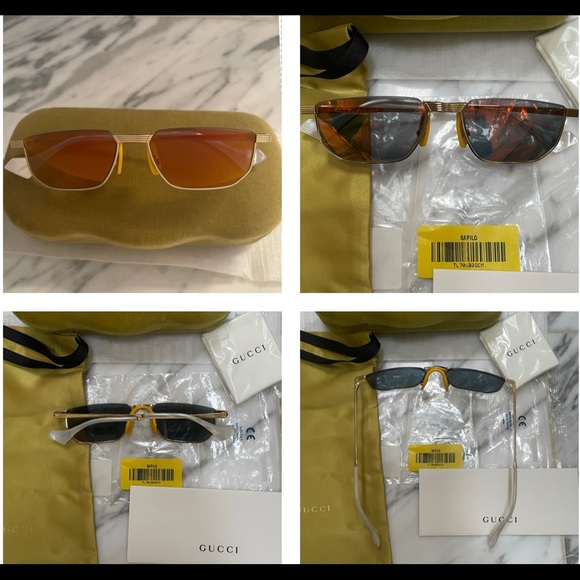 GUCCI UNISEX ORANGE MIRROR , SAME STYLE WORE TO THE GRAMMYS ON BILLIE EILISH - Picture 7 of 16